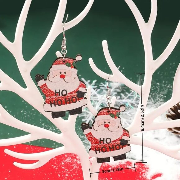 3/$12~Santa Ho Ho Ho Earrings - Picture 3 of 3